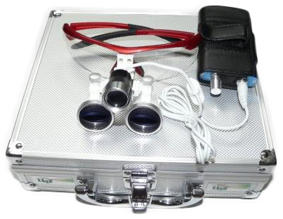 Комплект: Лупы бинокулярные Magnifier QC х3,5-420-Proff